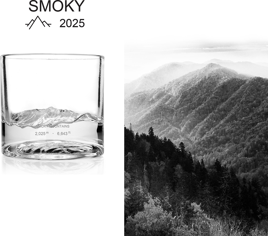 Smoky Mountain Kozarci za viski, 2 kosa