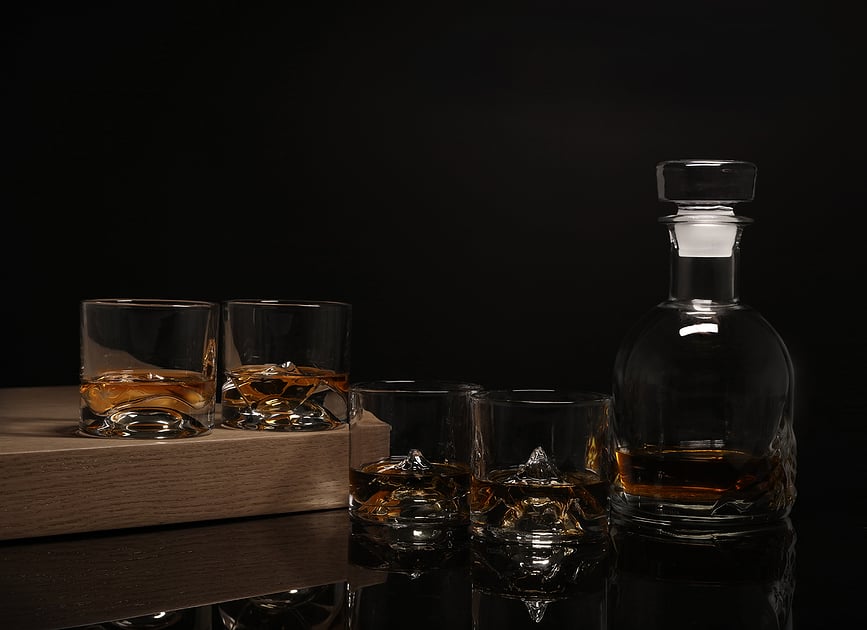 The Peaks Karafa za viski s kozarci, 5-delni set