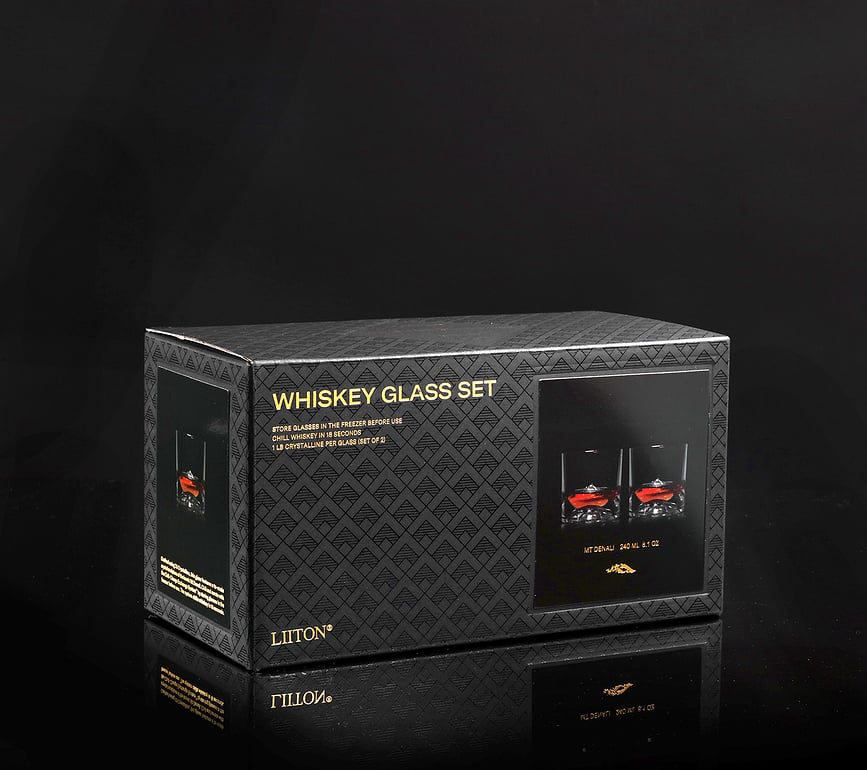 Vasos de whisky Denali, Pack de 2 unidades