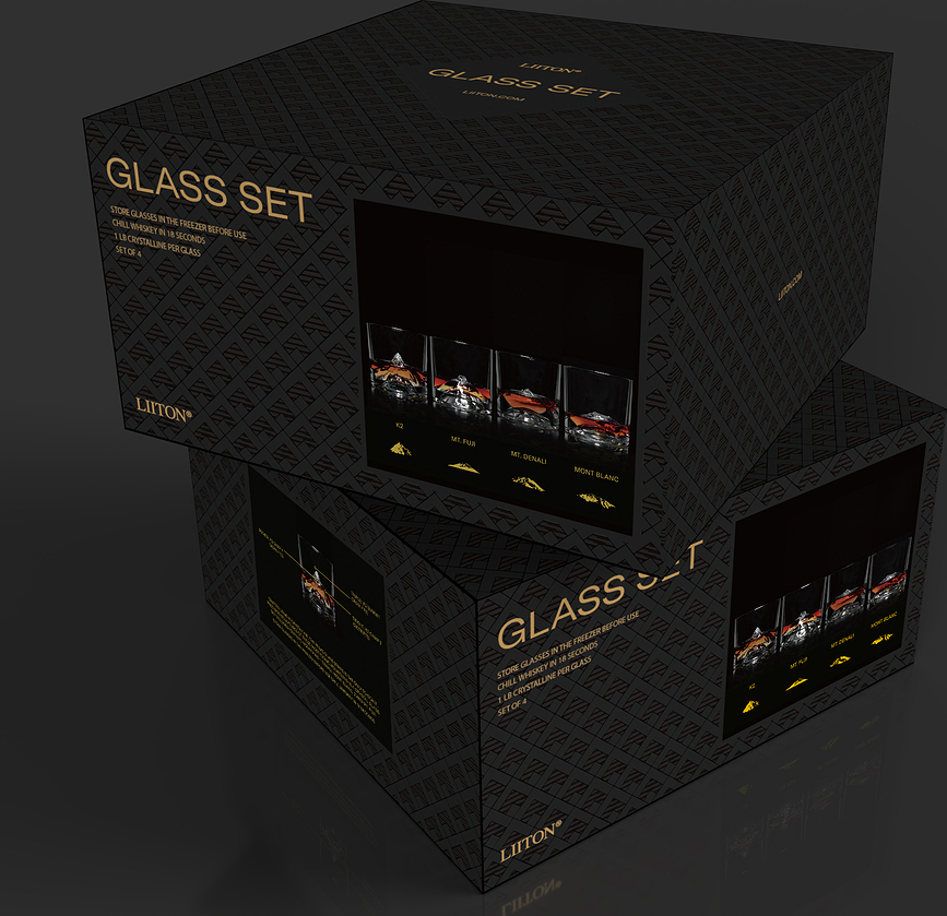 Vasos de whisky The Peaks, 4 unidades