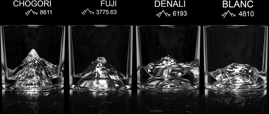 Vasos de whisky The Peaks, 4 unidades