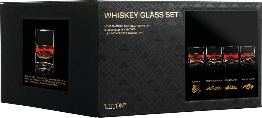 Vasos para whisky The American Peaks, 4 unidades