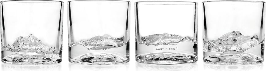 Vasos para whisky The American Peaks, 4 unidades