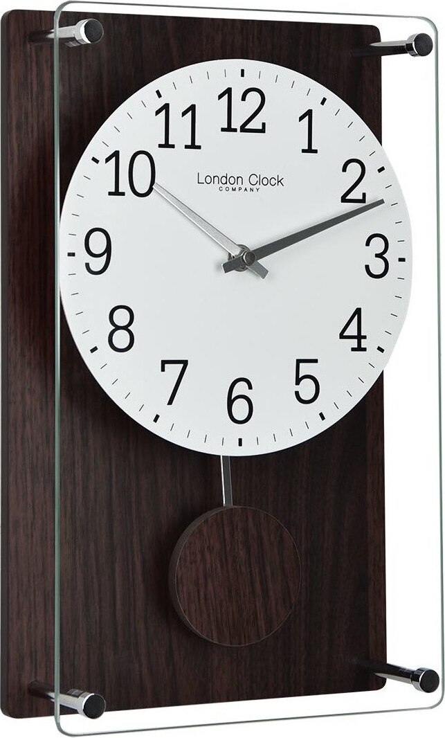 Zegar Wood Pendulum ciemne drewno