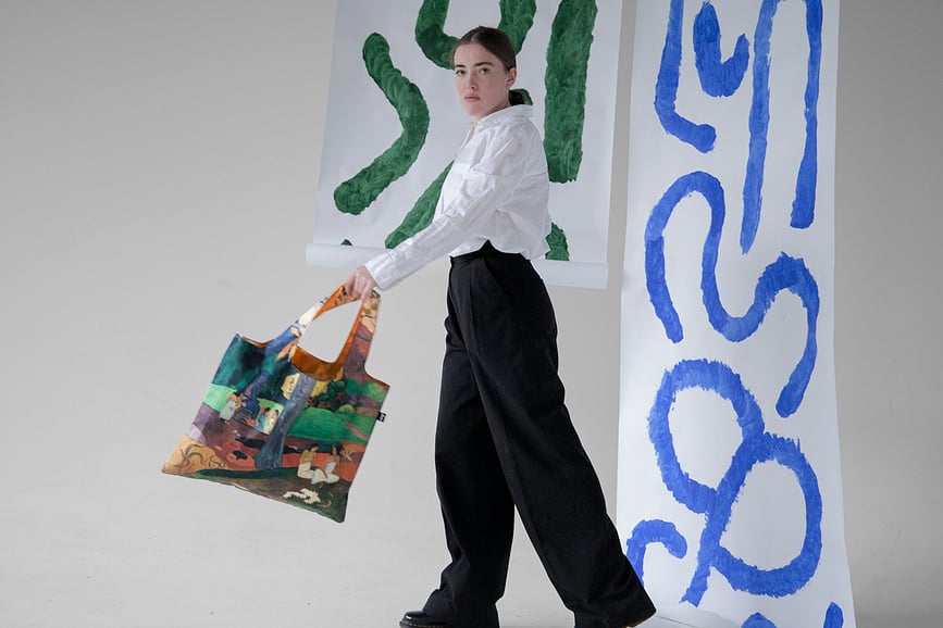 Bolsa reciclada LOQI Museum, diseño Vincent van Gogh Lirios