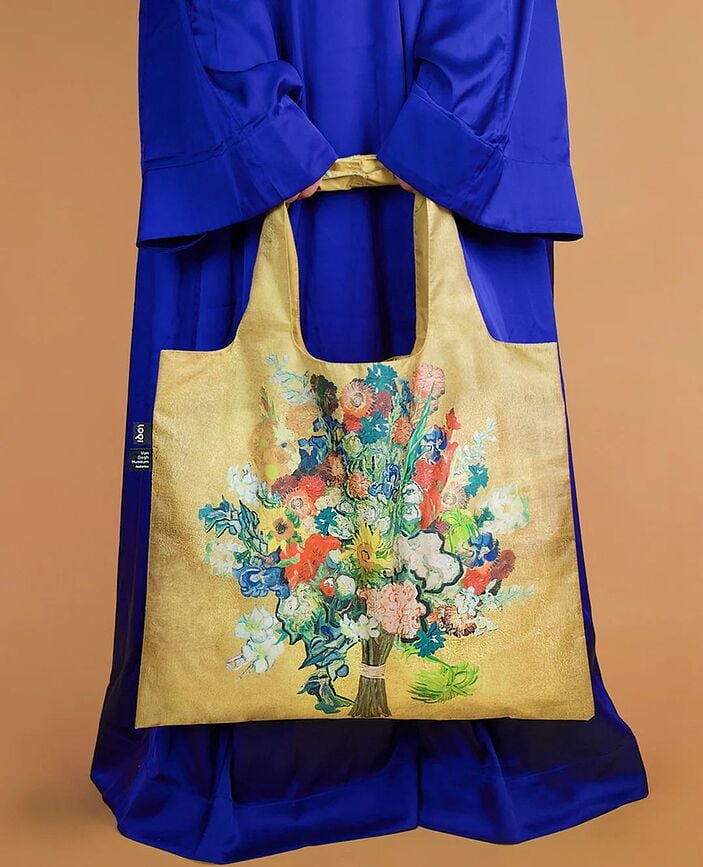 Bolsa reciclada LOQI Museum, diseño Vincent van Gogh Lirios