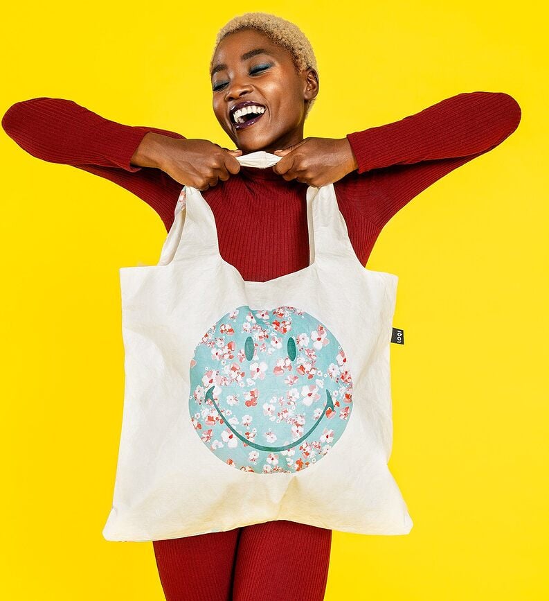 Bolsa Tyvek LOQI Neon, blanca y naranja