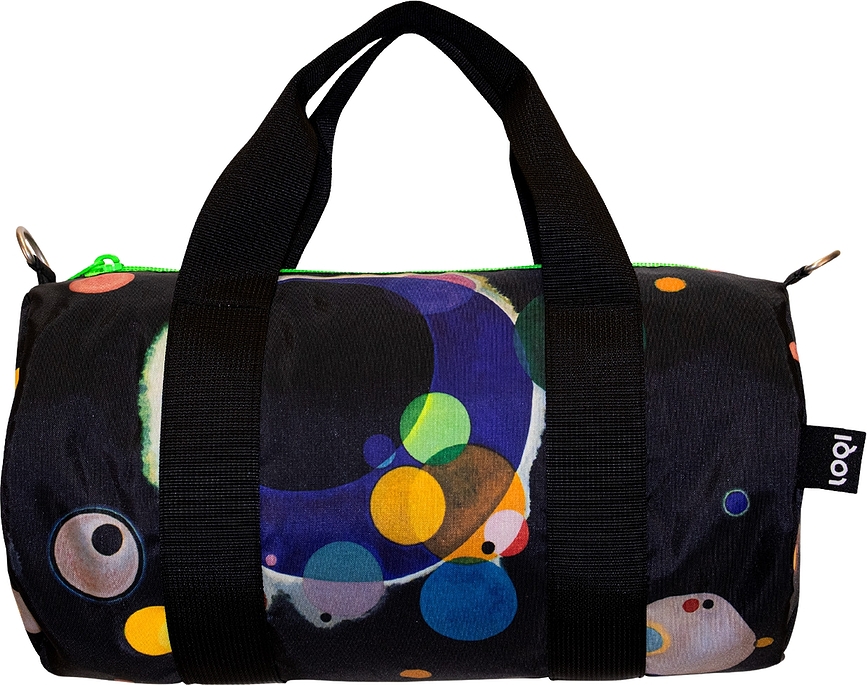 Bolsa de Viaje Loqi Weekender Museum, reciclada, estampado Wassily Kandinsky Several Circles, mini