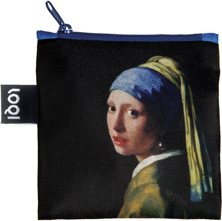 Bolsa reutilizable LOQI Museum Vincent van Gogh, estampado Autorretrato con sombrero de paja