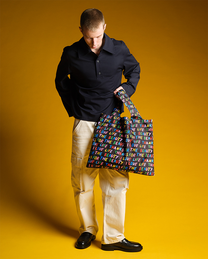 Bolsa reciclada Loqi Artist Love Life, roja