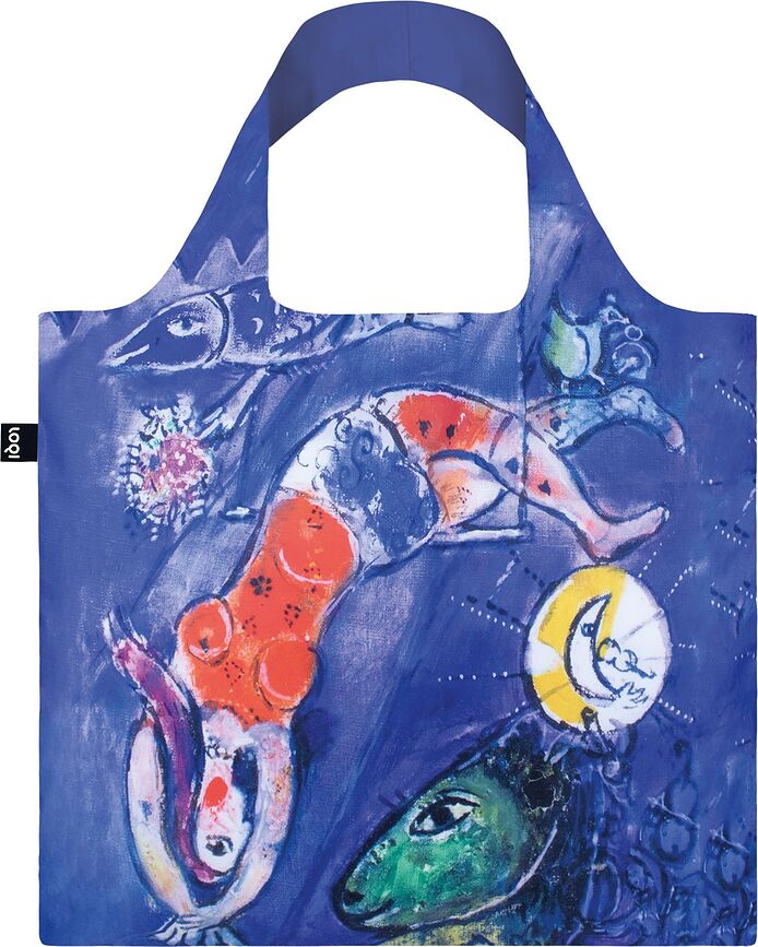 Bolsa reciclada LOQI Museum, diseño El Circo Azul de Marc Chagall