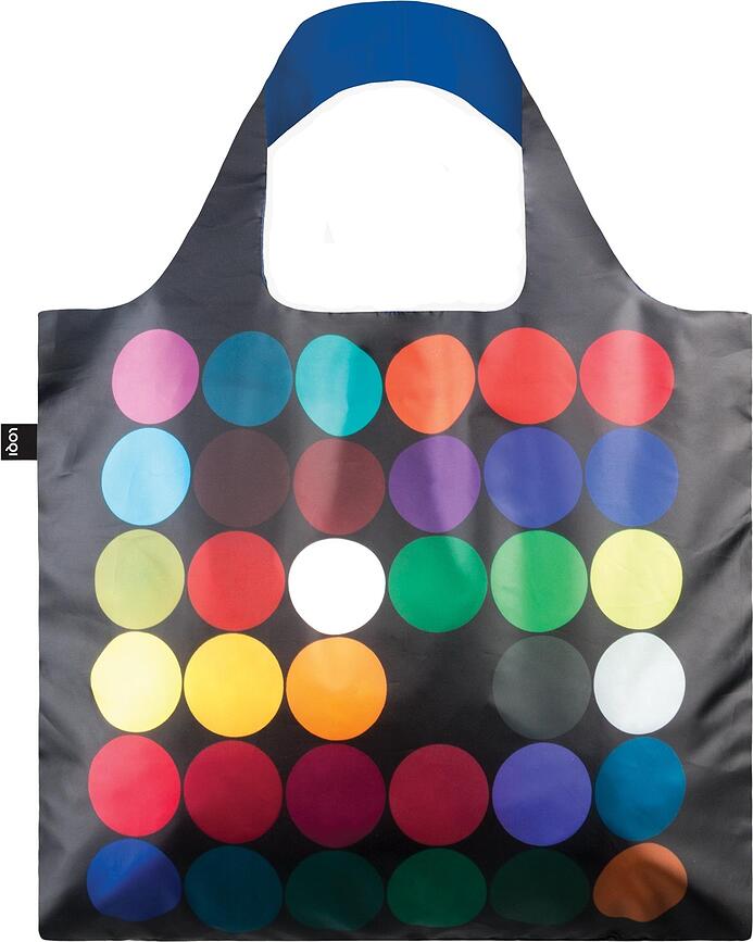 Bolsa reciclada LOQI Museum Poul Gernes, estampado de puntos