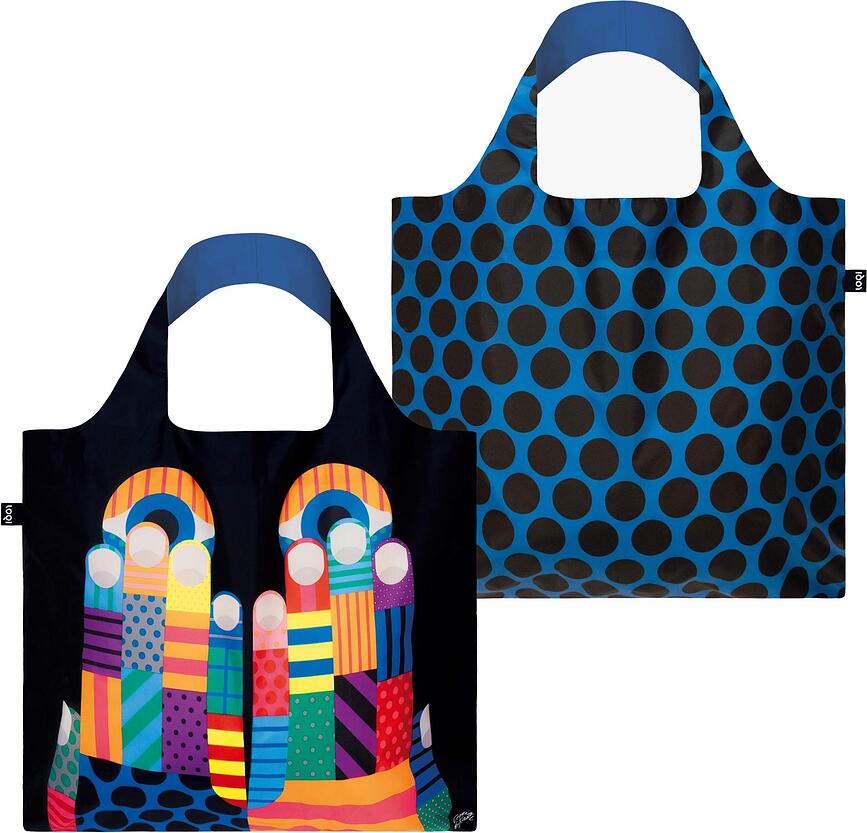 Bolsa LOQI Stephen Cheetham Cats, de material reciclado