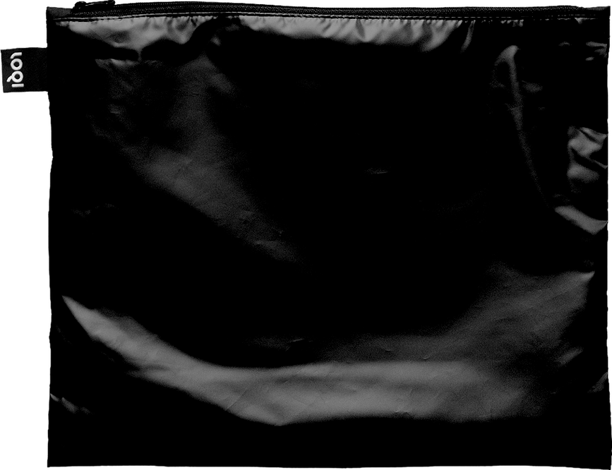 Bolsas de cosméticos LOQI Fashion Metallic, negras, 3 unidades