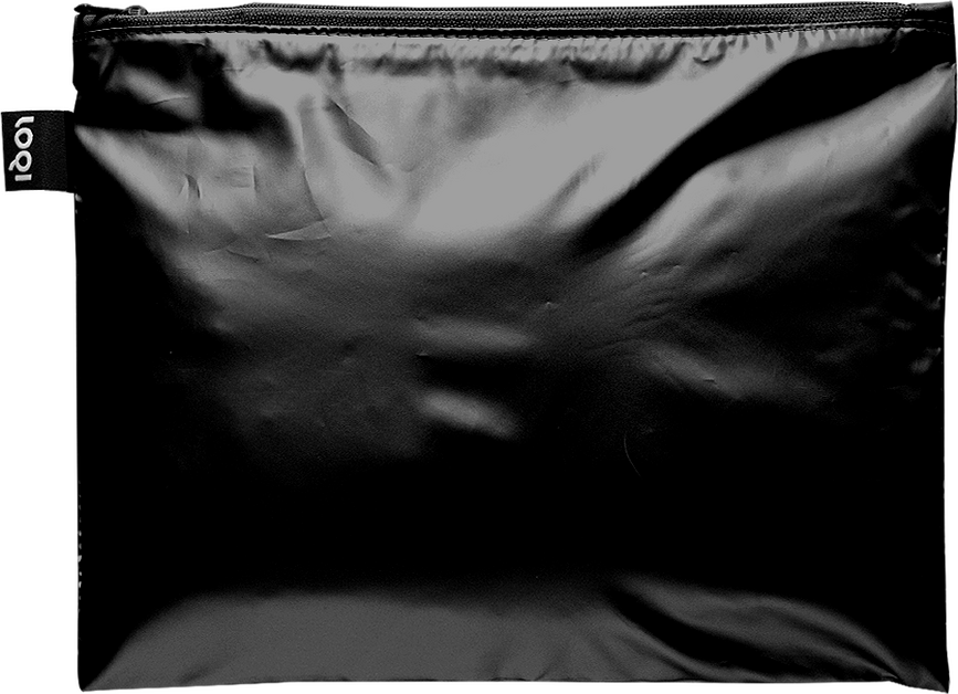 Bolsas de cosméticos LOQI Fashion Metallic, negras, 3 unidades