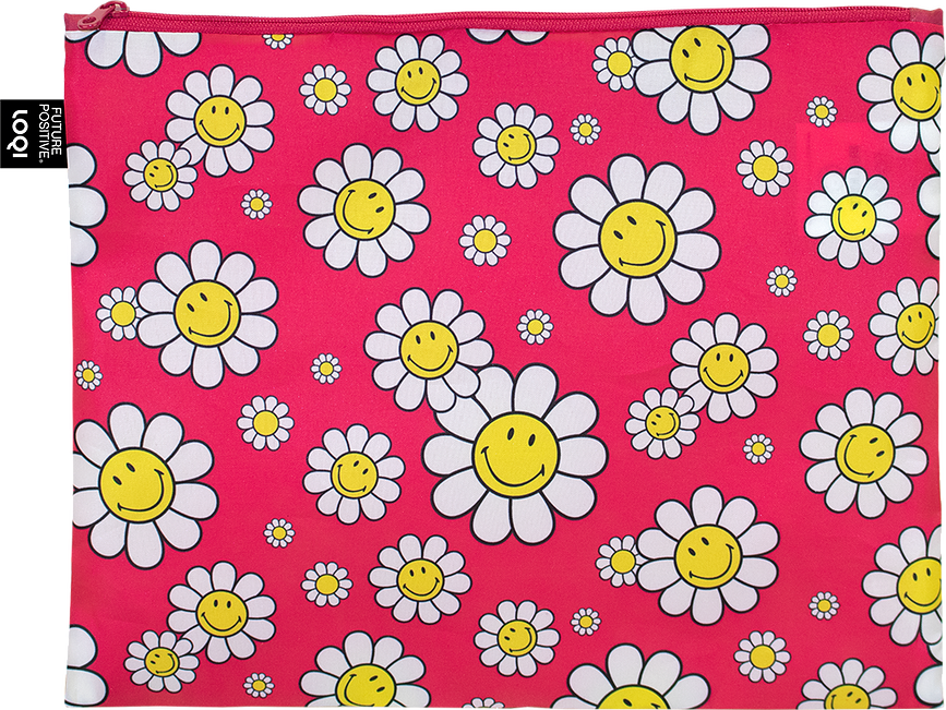 Bolsas de material reciclado LOQI Artist Smiley, 3 unidades