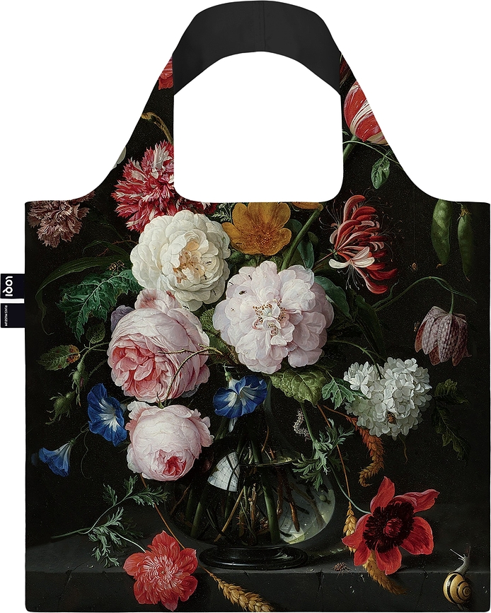 Bolso LOQI Museum Jan Davidsz De Heem Bodegón con flores de reciclaje