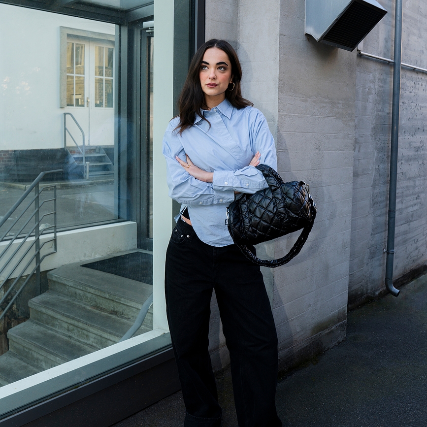 Bolso LOQI Weekender Artist Metallic Puffy M negro