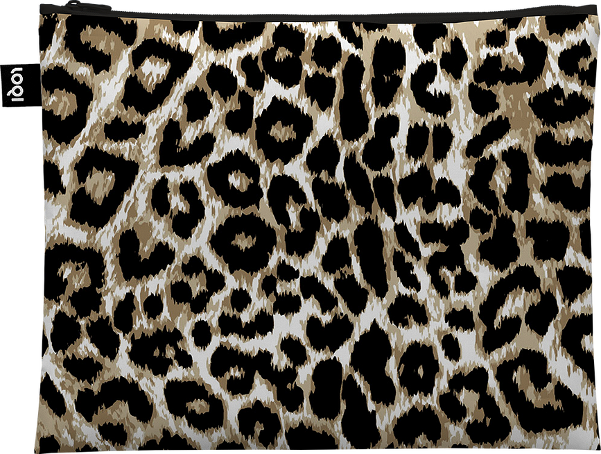 Estuches de material reciclado Loqi Artist Leopard, Set de 3 piezas