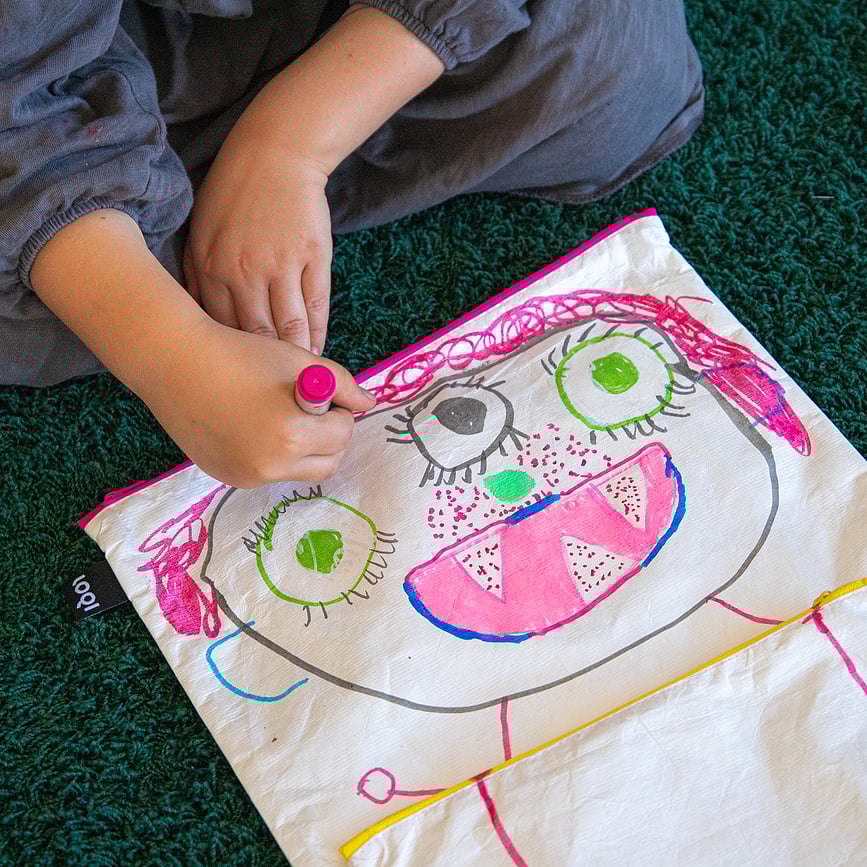 Estuches Loqi Tyvek Neon, Pack de 3 unidades