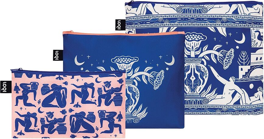 Estuches reciclados LOQI Artist Mark Conlan Ladies Looking Up, Set de 3 piezas