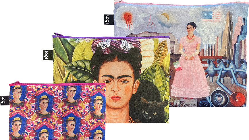 Estuches reciclados Museum Frida Kahlo, 3 unidades