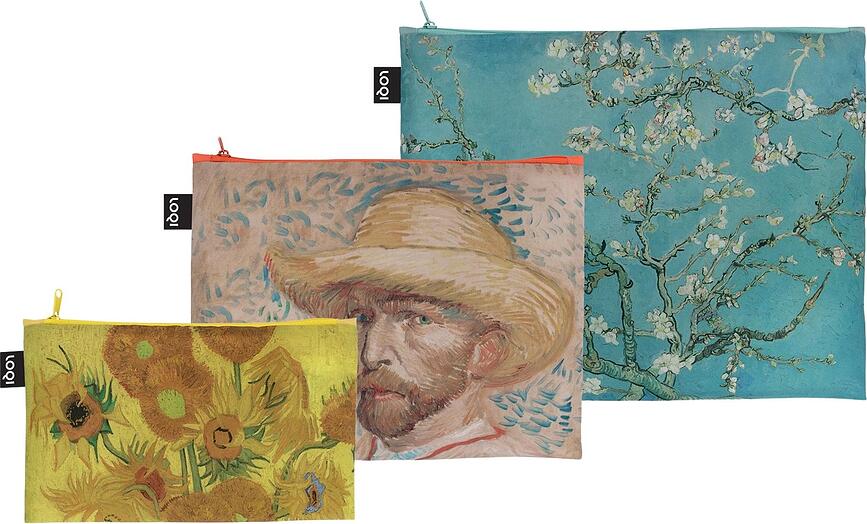 Estuches reciclados Museum Van Gogh, Set de 3 piezas