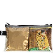 Loqi Art Lover Klimt Kiss & Metallic Matt Gold Bag 2 pcs