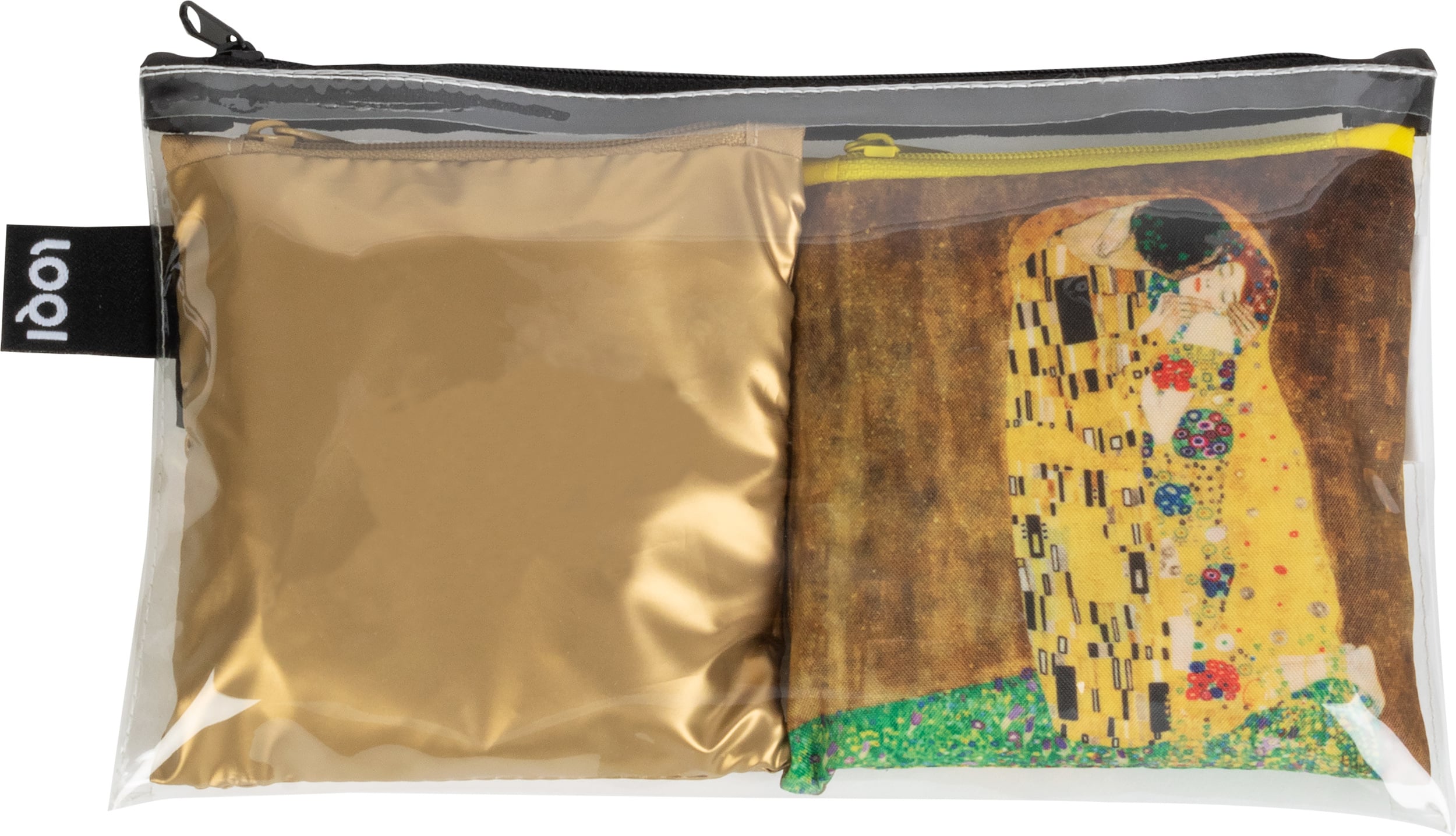 Loqi Art Lover Klimt Kiss & Metallic Matt Gold Tasche 2 St.