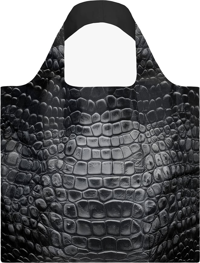 LOQI Artist Crocodile väska, svart, återvunnen