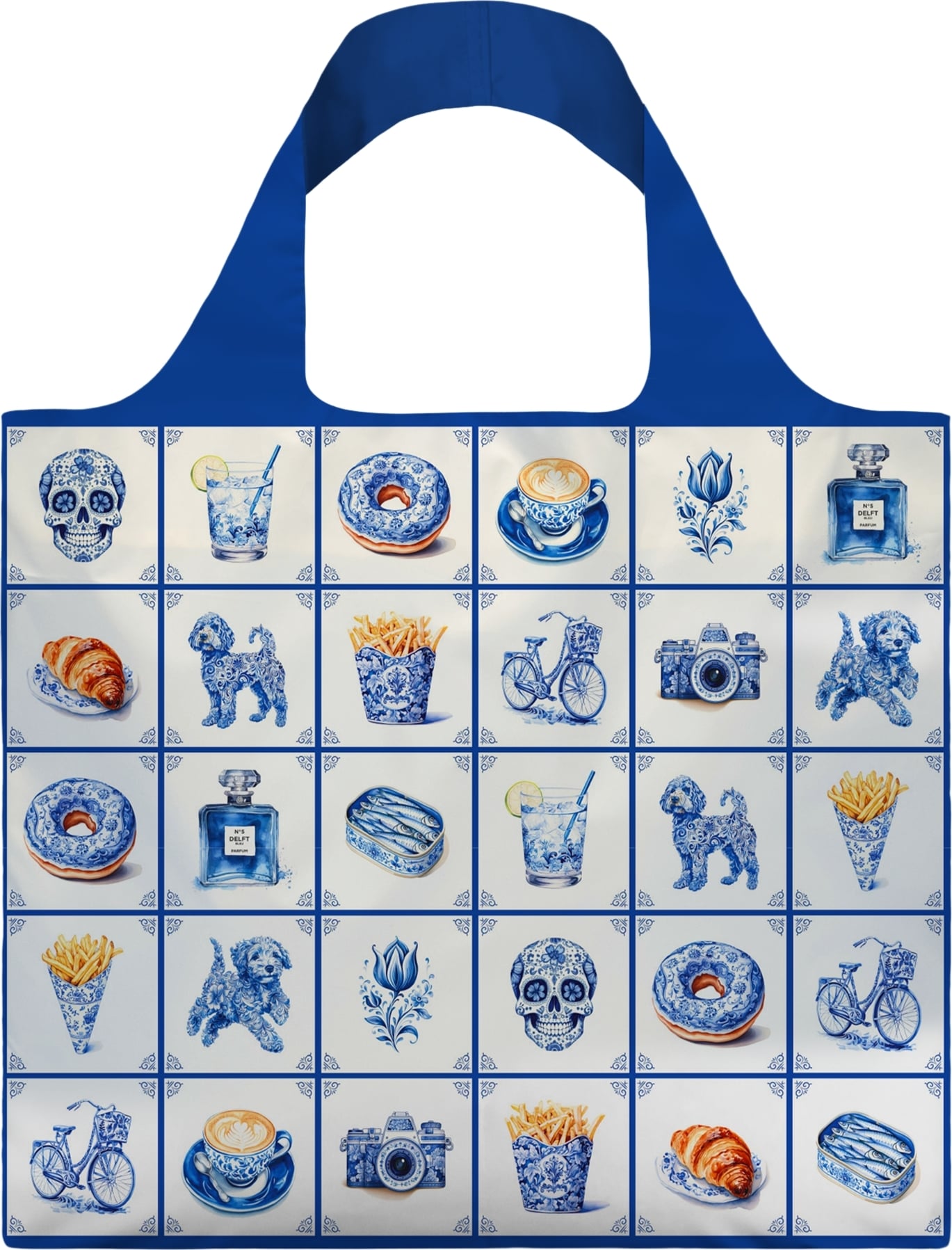 Einkaufstrolley, Einkaufstasche und Einkaufskörbe Loqi Artist Delft Funky Tasche, Recycelt
