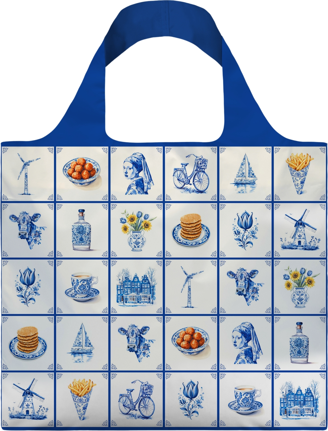Einkaufstrolley, Einkaufstasche und Einkaufskörbe Loqi Artist Delft Heritage Tasche, Recycelt