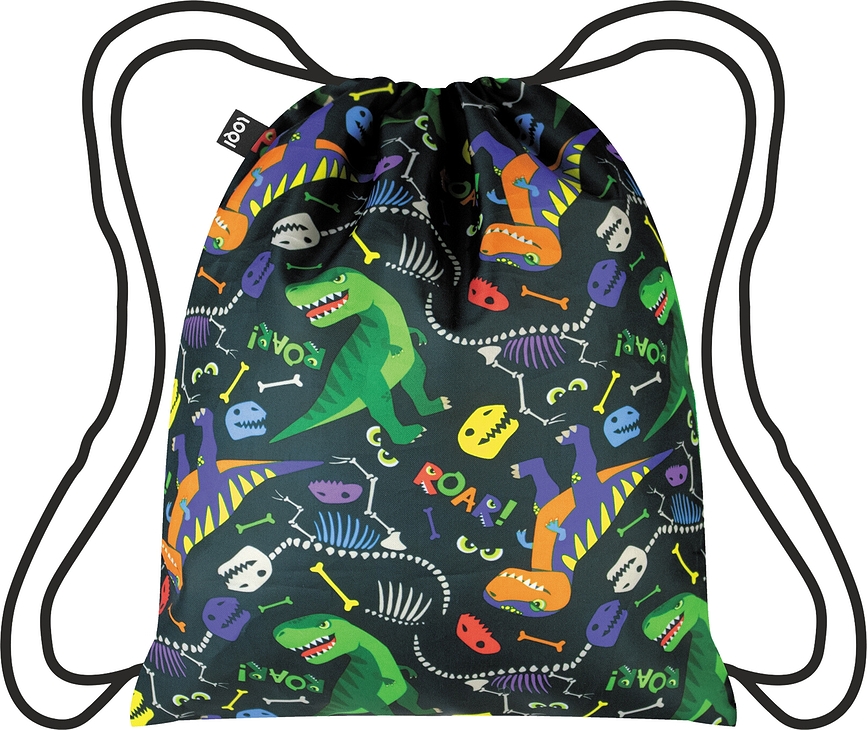 LOQI Artist Dinosaur Roar Sac à dos mini, en matériau recyclé
