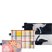Loqi Artist Hilma af Klint & Piet Mondrian Unterarmtaschen recycelt 3 St.