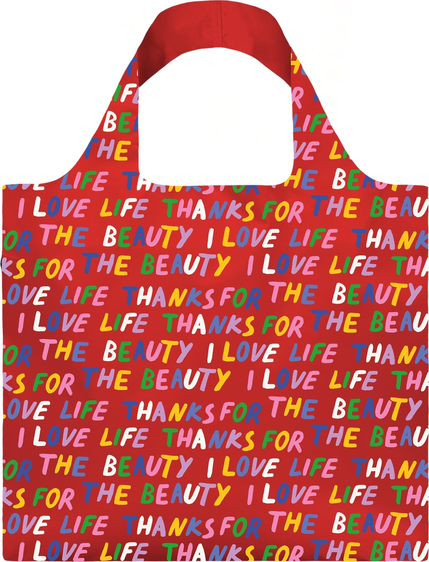 LOQI Artist Love Life Tasche, rot, recycelt