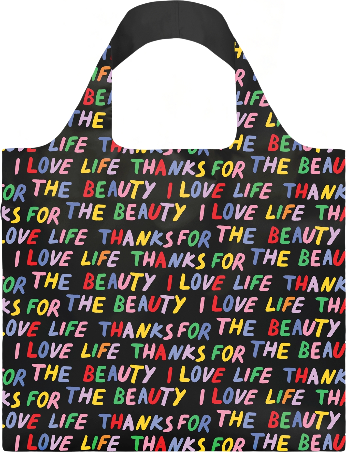 LOQI Artist Love Life Tasche, schwarz, recycelt