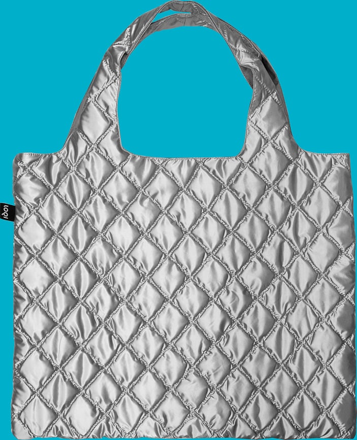 LOQI Artist Metallic Puffy väska, silver