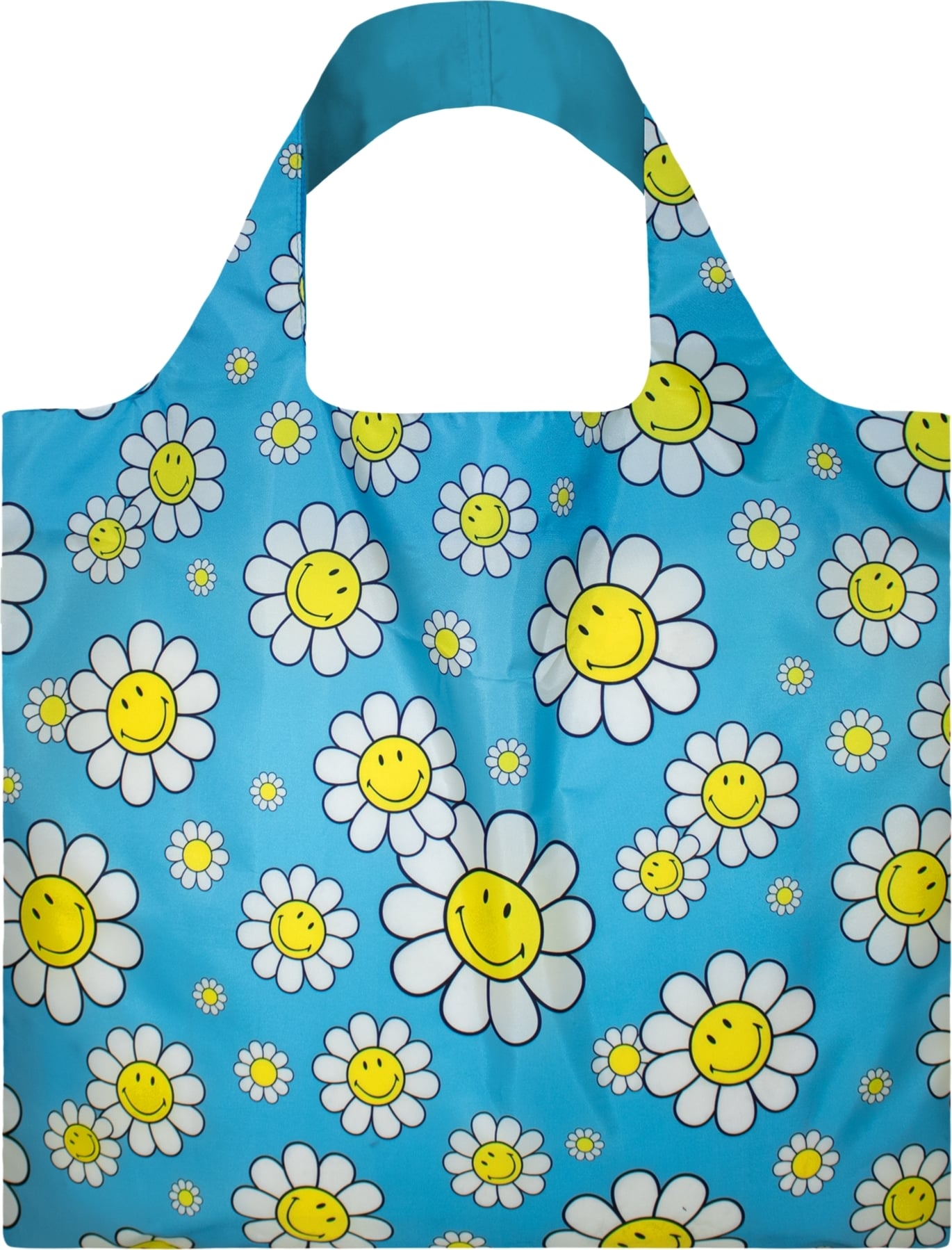 LOQI Artist Smiley Flowers Tasche, blau, recycelt