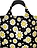 LOQI Artist Smiley Flowers Tasche, schwarz, recycelt