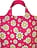 LOQI Artist Smiley Flowers Torba, malinova, iz recikliranega materiala