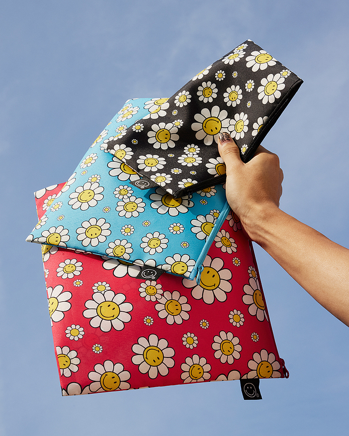 LOQI Artist Smiley Torbice iz recikliranega materiala, 3 kosi