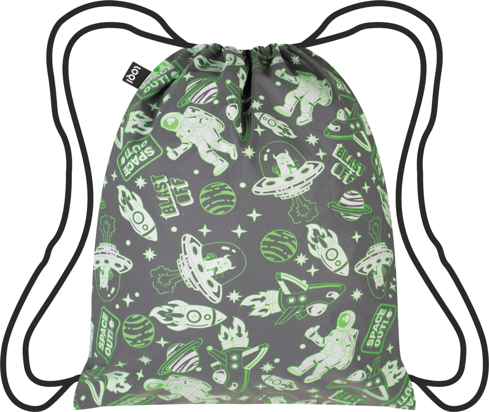 Loqi Artist Space Out Rucksack mini mit reflektierender Beschichtung