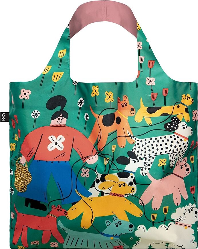 Loqi Artist Tess Smith-Roberts Dog Walking Tasche recycelt