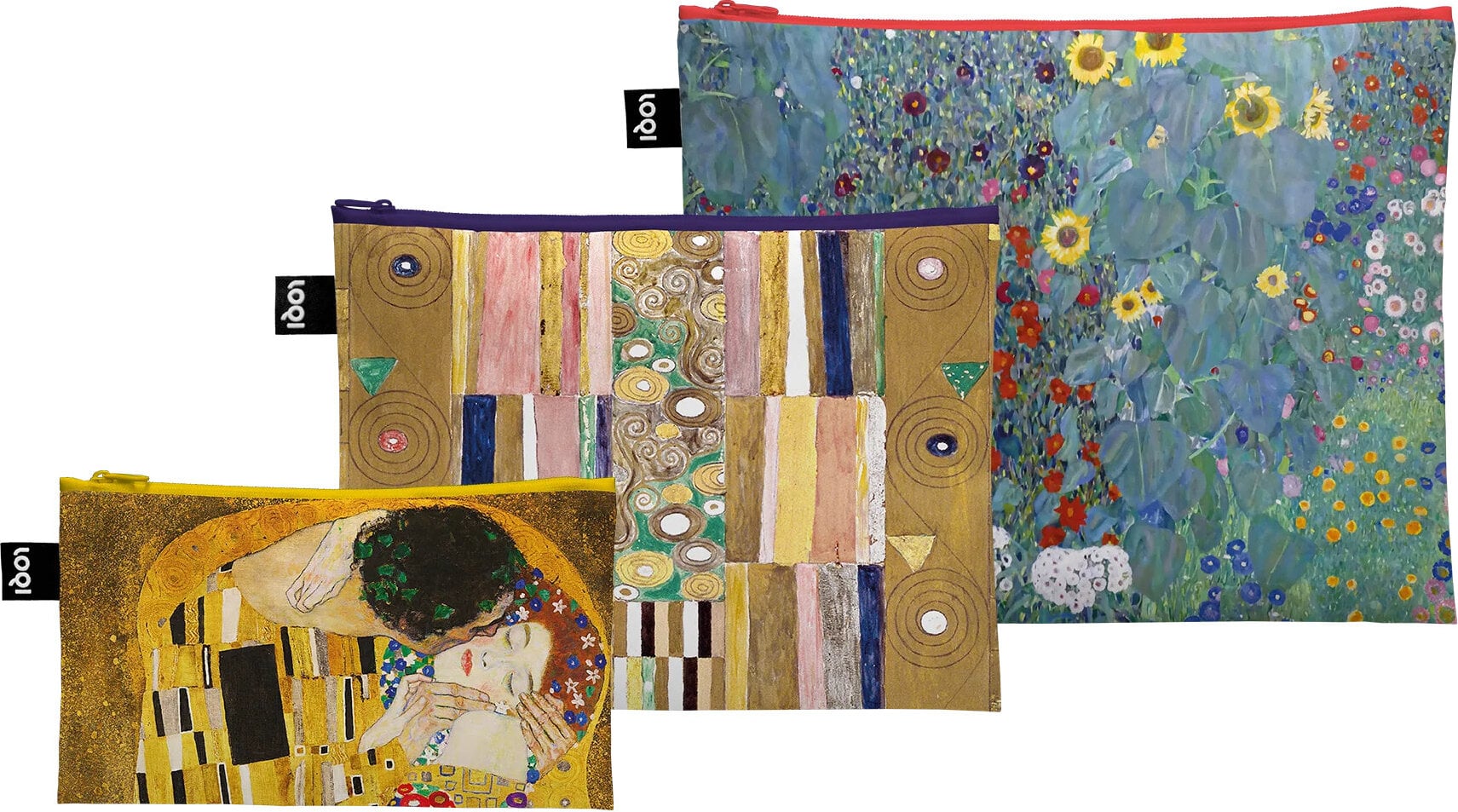 LOQI CiCLO Museum Gustav Klimt Cottage Garden, Stoclet Frieze, Kiss Taschen, 3 St.