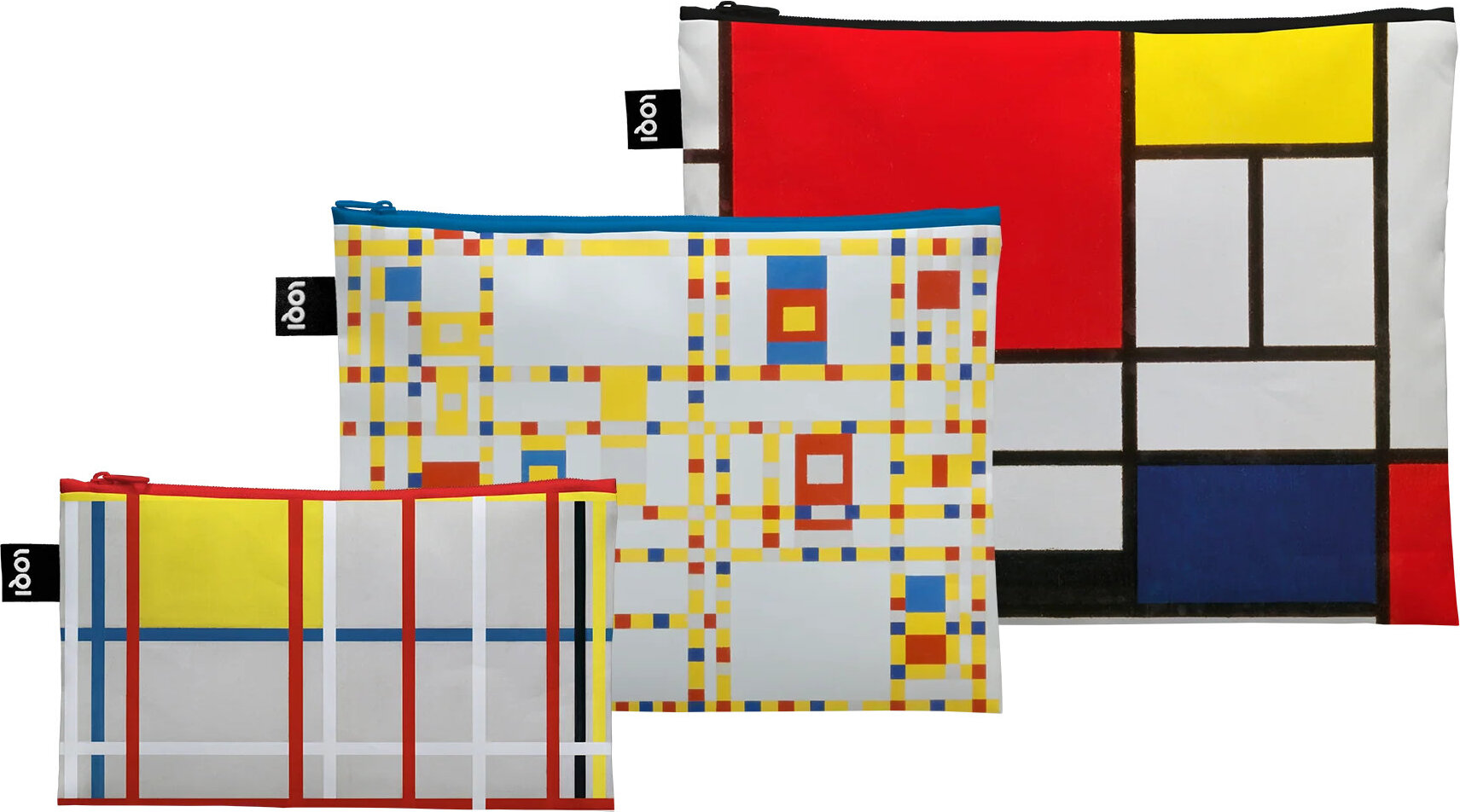 LOQI CiCLO Museum Piet Mondrian Composition, Boogie Woogie, New York City 3 Taschen, 3 St.