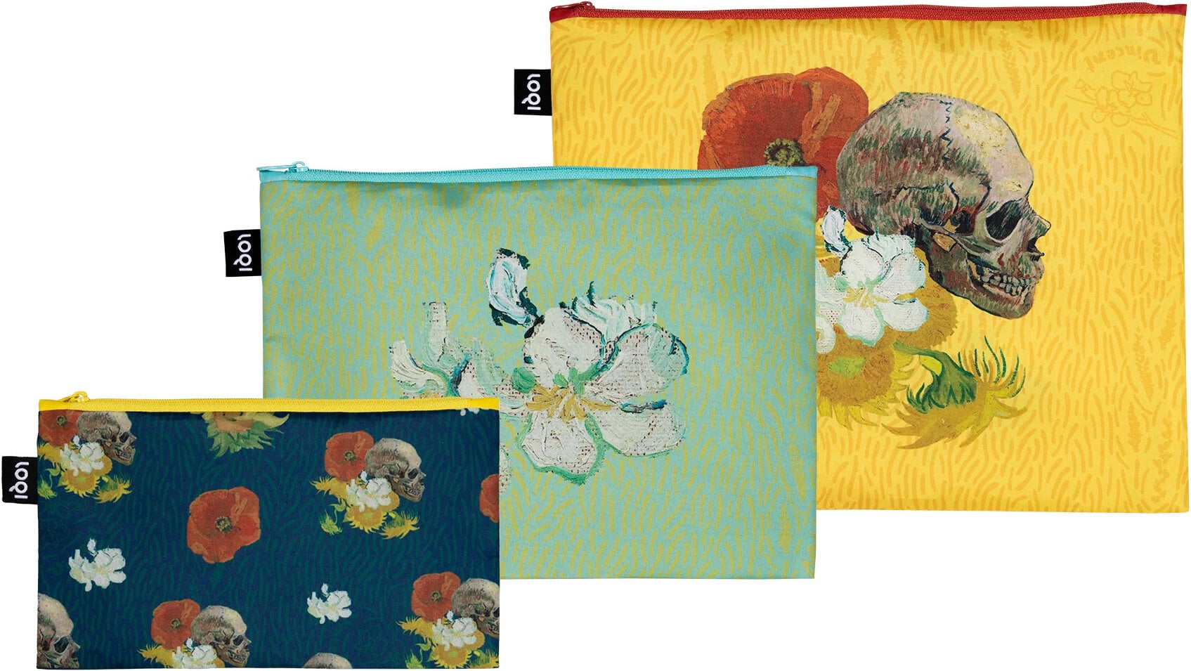 LOQI CiCLO Museum Van Gogh Museum Vincent Van Gogh Skull Taschen, 3 St.