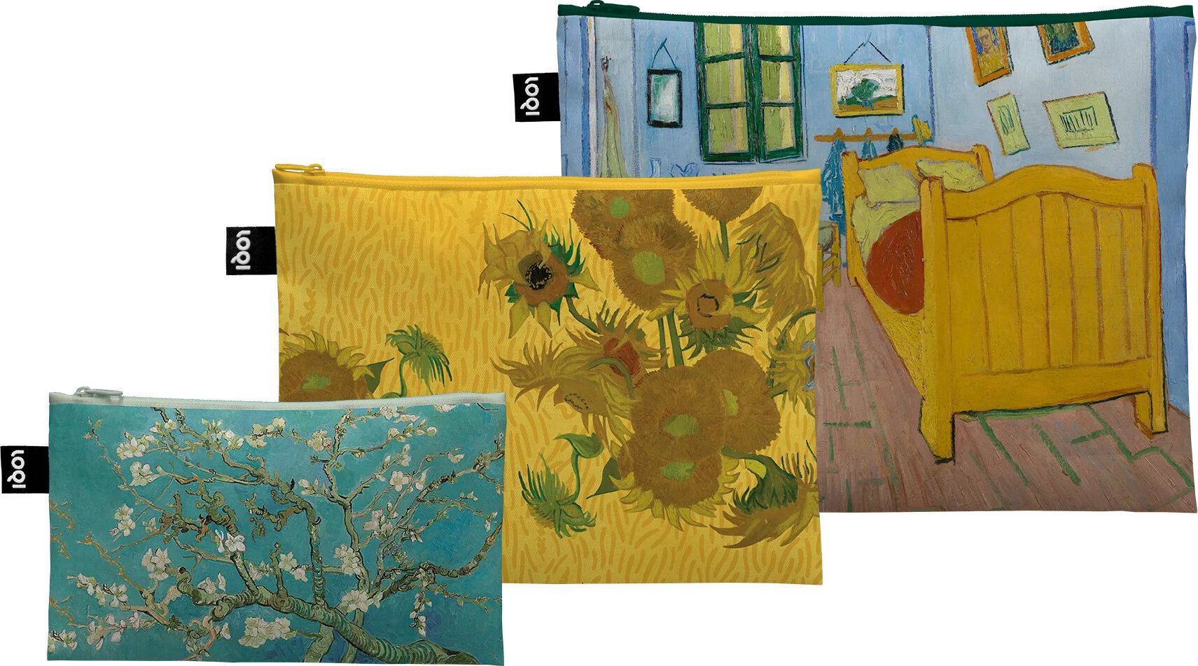 LOQI CiCLO Museum Vincent Van Gogh The Bedroom, Sunflowers, Almond Blossom Taschen, 3 St.