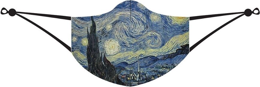 LOQI Maska za Lice zaštitna s uzorkom Van Gogh Zvjezdana noć