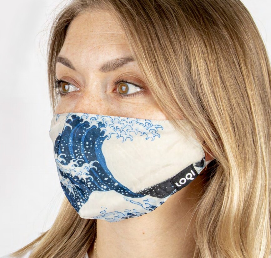 LOQI Masque de Protection, motif Katsushika Hokusai La Grande Vague