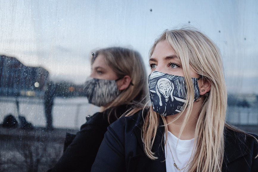 LOQI Masque de Protection, motif Katsushika Hokusai La Grande Vague